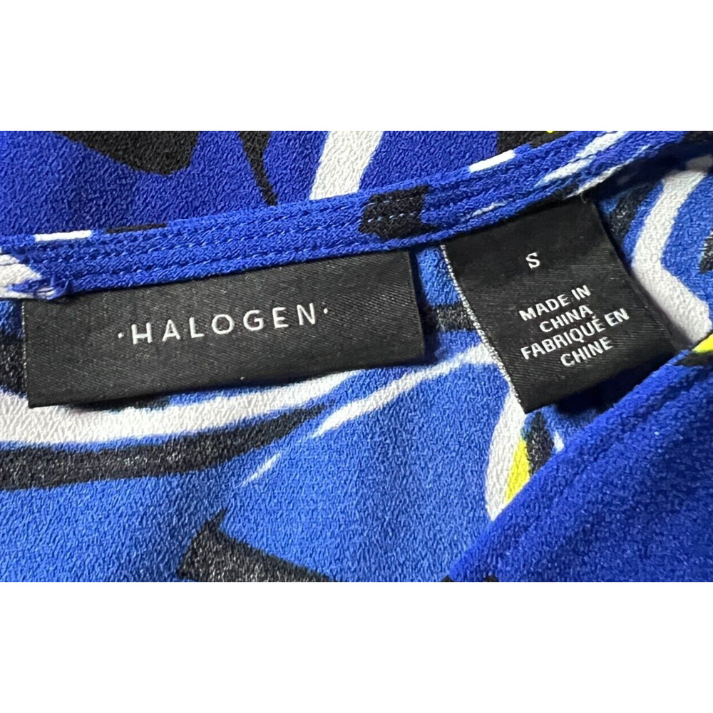 Halogen Dress Sleeveless Size Small S Blue Black Knee Length Back Zip‎ Nordstrom - Picture 4 of 10